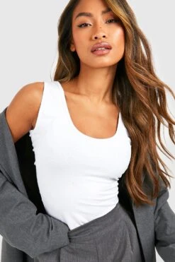 Basic Trägerhemd Mit Breiten Trägern -Deutschland Mode Pfiff Verkaufs-Shop azz03129 white xl 2