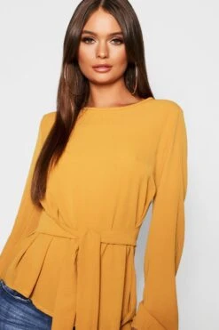 Oberteil Mit Gürtel Und Asymmetrischem Saum -Deutschland Mode Pfiff Verkaufs-Shop dzz05620 black xl 3