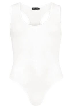 Ärmelloser Gerippter Basic Body Mit Tiefem Ausschnitt -Deutschland Mode Pfiff Verkaufs-Shop dzz18141 white xl 2