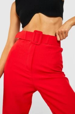 Schmale Hose Mit Gürtel Und Schnalle -Deutschland Mode Pfiff Verkaufs-Shop dzz19583 red xl 3