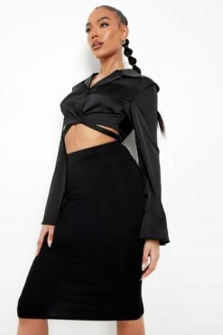 2er-Pack Midiröcke Aus Jersey Und In Lederoptik -Deutschland Mode Pfiff Verkaufs-Shop dzz60238 black xl 3