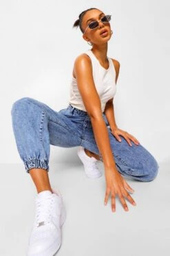 Jogginghose Mit Acid-Waschung Und Elastischen Bündchen