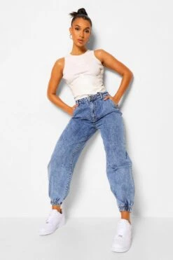 Jogginghose Mit Acid-Waschung Und Elastischen Bündchen -Deutschland Mode Pfiff Verkaufs-Shop fzz00196 mid20blue xl 3