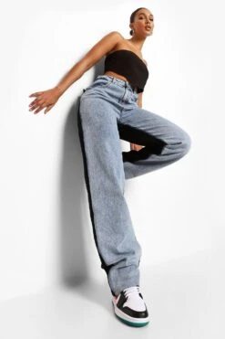 Colorblock Boyfriend-Jeans Mit Acid-Waschung -Deutschland Mode Pfiff Verkaufs-Shop fzz02520 ice20blue xl 2