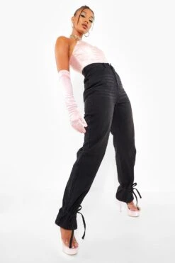 Straight Leg Jeans Mit Knöchelbindung -Deutschland Mode Pfiff Verkaufs-Shop fzz06563 washed20black xl 2