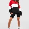 Colorblock Hoodie Mit Woman-Print