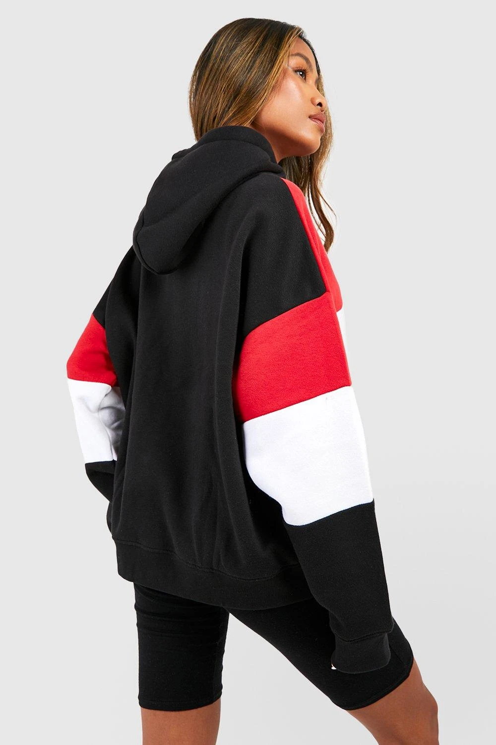 Colorblock Hoodie Mit Woman-Print 2 Colorblock Hoodie Mit Woman-Print – Bild 2