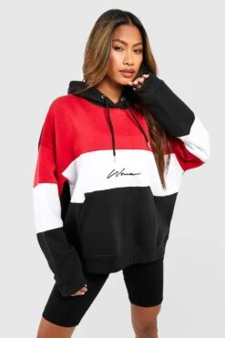 Colorblock Hoodie Mit Woman-Print 6 Colorblock Hoodie Mit Woman-Print -Deutschland Mode Pfiff Verkaufs-Shop fzz06622 black xl 2