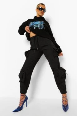 Jogginghose Mit Taschen-Detail -Deutschland Mode Pfiff Verkaufs-Shop fzz06703 black xl 2