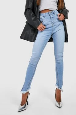 Zerrissene Skinny Jeans Mit Asymmetrischem Saum 7 Zerrissene Skinny Jeans Mit Asymmetrischem Saum -Deutschland Mode Pfiff Verkaufs-Shop fzz11668 light20blue xl 3