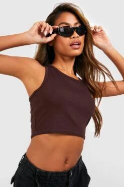 Racer Crop Top 6 Racer Crop Top -Deutschland Mode Pfiff Verkaufs-Shop fzz16722 chocolate xl 2