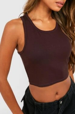 Racer Crop Top 7 Racer Crop Top -Deutschland Mode Pfiff Verkaufs-Shop fzz16722 chocolate xl 3