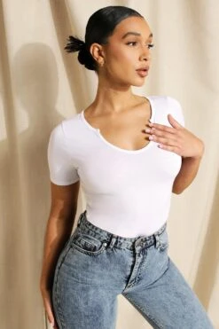 Basic-Body Mit Ausschnitt -Deutschland Mode Pfiff Verkaufs-Shop fzz16731 white xl 3