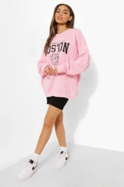 Boston Super Oversize Sweatshirt -Deutschland Mode Pfiff Verkaufs-Shop fzz17736 baby20pink xl 2