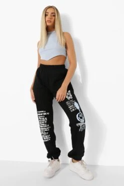 Jogginghose Mit Grafitti-Print