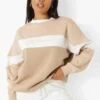 Oversize Colorblock Woman Sweatshirt
