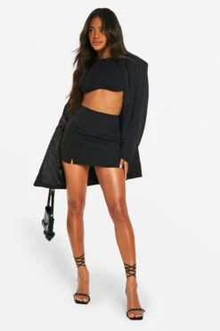 Minirock Mit Schlitz -Deutschland Mode Pfiff Verkaufs-Shop fzz33185 black xl 2