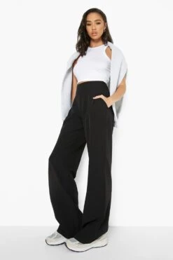 Weite Anzughose Mit Bundfalten Und Hohem Bund -Deutschland Mode Pfiff Verkaufs-Shop fzz33624 black xl 3