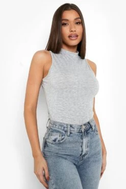 Hochgeschlossenes ärmelloes Oberteil -Deutschland Mode Pfiff Verkaufs-Shop fzz33947 grey20marl xl 2