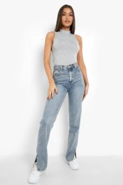 Hochgeschlossenes ärmelloes Oberteil -Deutschland Mode Pfiff Verkaufs-Shop fzz33947 grey20marl xl 3