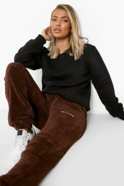 Teddy-Fleece Jogginghose -Deutschland Mode Pfiff Verkaufs-Shop fzz36463 chocolate xl 2