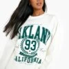 Oversize Sweatshirt Mit Oakland-Print