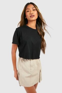 Kurzärmliges Basic Crop Top -Deutschland Mode Pfiff Verkaufs-Shop fzz37025 black xl 3
