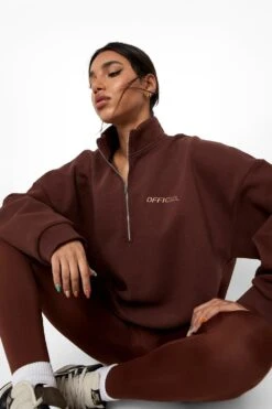 Active Sweatshirt Mit Trichterkragen -Deutschland Mode Pfiff Verkaufs-Shop fzz38953 chocolate xl 2