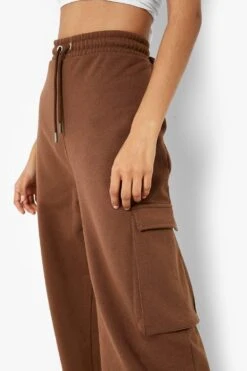 Recycelte Jogginghose Mit Geradem Bein Und Cargo-Taschen -Deutschland Mode Pfiff Verkaufs-Shop fzz39191 chocolate xl 3