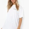 Oversize T-Shirt Mit Text Print