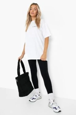 Oversize T-Shirt Mit Text Print -Deutschland Mode Pfiff Verkaufs-Shop fzz39895 white xl 2