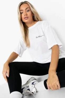 Oversize T-Shirt Mit Text Print -Deutschland Mode Pfiff Verkaufs-Shop fzz39895 white xl 3