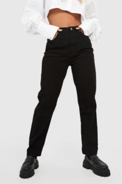 Basics Slim-Fit Jeans Mti Hohem Bund -Deutschland Mode Pfiff Verkaufs-Shop fzz40492 black xl 3