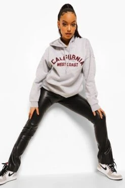 Oversized Hoodie Mit California Slogan 6 Oversized Hoodie Mit California Slogan -Deutschland Mode Pfiff Verkaufs-Shop fzz43370 grey20marl xl 2