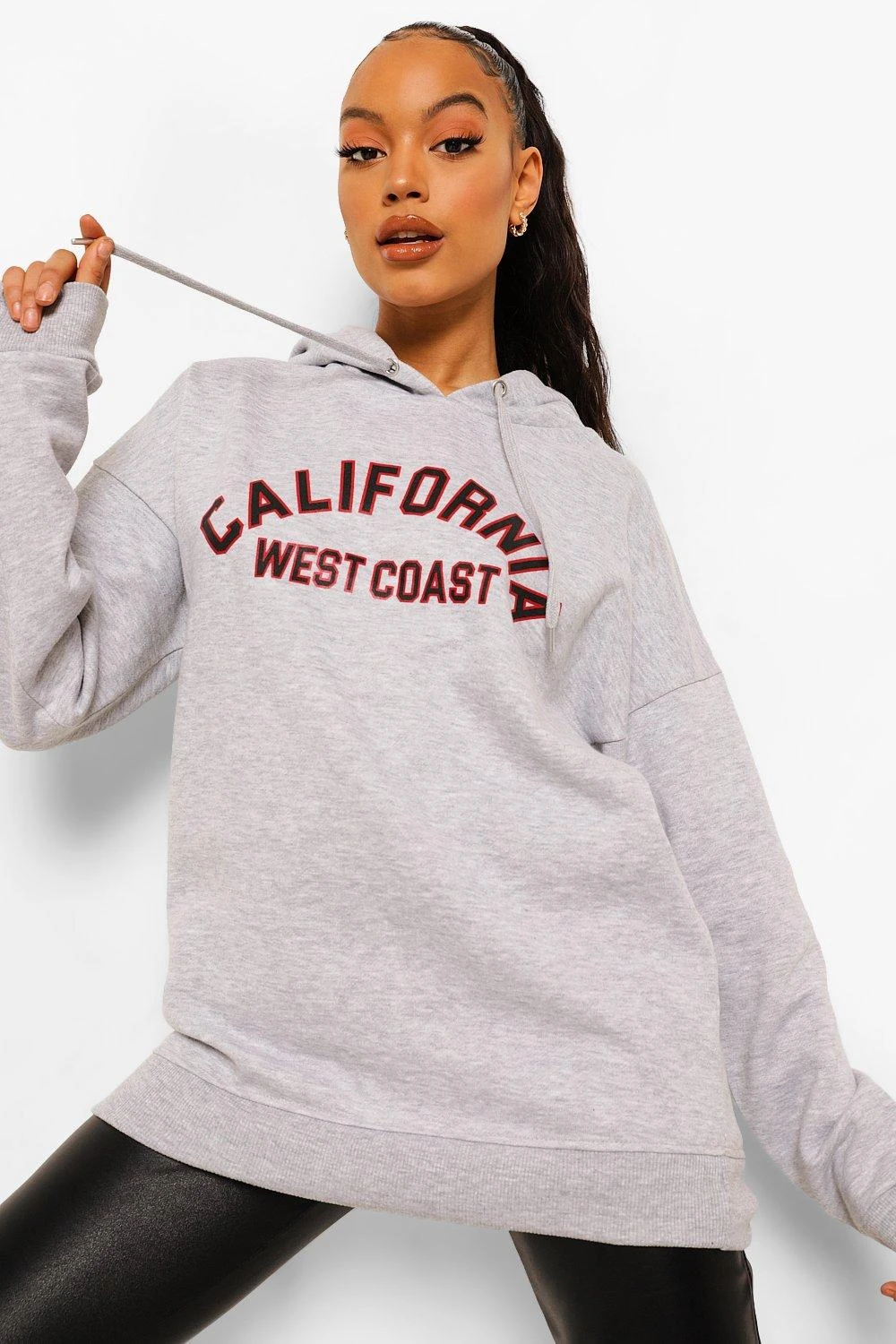 Oversized Hoodie Mit California Slogan 4 Oversized Hoodie Mit California Slogan – Bild 4