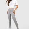 Geraffte Booty Boosting Jersey-Leggings