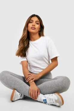 Geraffte Booty Boosting Jersey-Leggings -Deutschland Mode Pfiff Verkaufs-Shop fzz53528 grey20marl xl 2