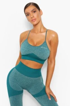 Fit Nahtloser Sport-BH Mit Kontrast -Deutschland Mode Pfiff Verkaufs-Shop fzz56957 forest xl 3