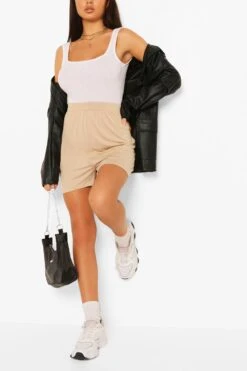 Basic Jersey-Shorts Mit Geraffter Taille -Deutschland Mode Pfiff Verkaufs-Shop fzz57991 lilac xl 3