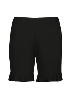 Basic Jersey-Shorts Mit Rüschen-Saum -Deutschland Mode Pfiff Verkaufs-Shop fzz57995 black xl 2