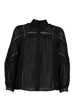 Hemd Aus Baumwolle Mit Detail -Deutschland Mode Pfiff Verkaufs-Shop fzz70072 black xl 2