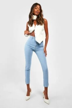 Disco-Jeans Mit Hohem Bund