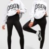 2er-Pack Basic Jersey-Leggings Mit Hohem Bund