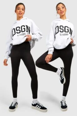 2er-Pack Basic Jersey-Leggings Mit Hohem Bund