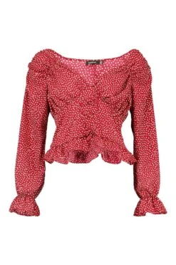 Florale Bluse Mit Korsett-Detail -Deutschland Mode Pfiff Verkaufs-Shop fzz73518 berry xl 2