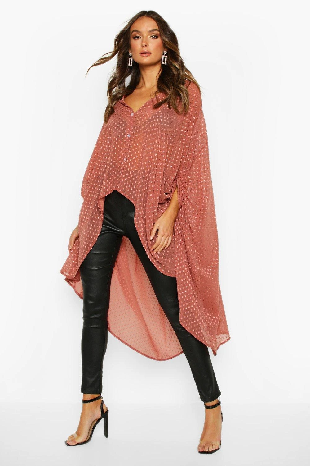 Oversize Maxihemd Aus Chiffon 1 Oversize Maxihemd Aus Chiffon