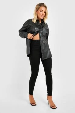 Butt-Shaper Stretch Skinny Jeans Mit Hohem Bund -Deutschland Mode Pfiff Verkaufs-Shop fzz82096 black xl 2