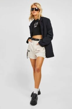 Cargo-Shorts Mit Schnalle -Deutschland Mode Pfiff Verkaufs-Shop fzz96896 stone xl 2