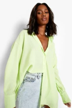 Oversize Hemd 7 Oversize Hemd -Deutschland Mode Pfiff Verkaufs-Shop gzz01669 lime xl 3