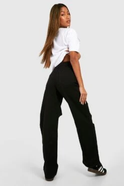 Zerrissene Basics Boyfriend-Jeans -Deutschland Mode Pfiff Verkaufs-Shop gzz01834 black xl 1